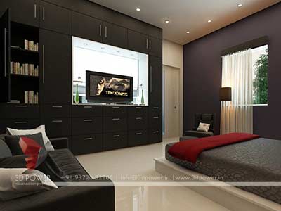 Bungalow 3d master bedroom design